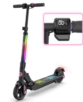 EVERCROSS EV06C Electric Scooter for Kids Ages 6-12, Up to 9.3 MPH & 5 Miles