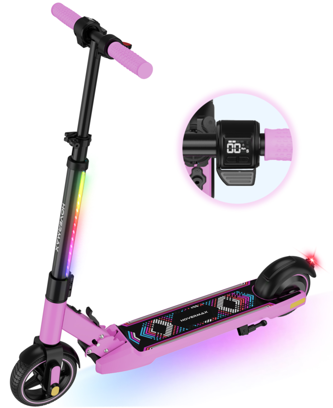 HOVERMAX H06C Electric Scooter for Kids Ages 6-12, 150W Motor Max Speed 9.3 MPH, 5 Miles Range