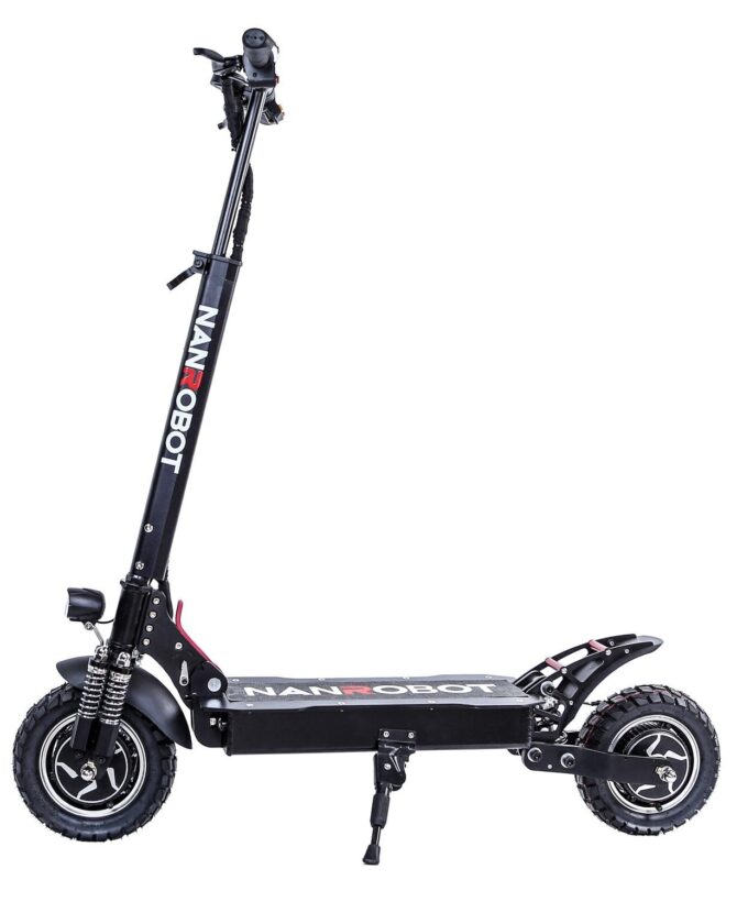 NanRobot D4+2.0 Foldable Lightweight 10" Tires 2000W 23.4ah 52V 28+ MPH Electric Scooter Black New