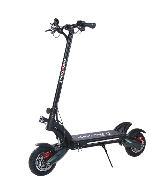 NanRobot D6+ Foldable Lightweight 2000W 26ah 52V 10" 28+ MPH Electric Scooter w/ Hydraulic Brakes Black New