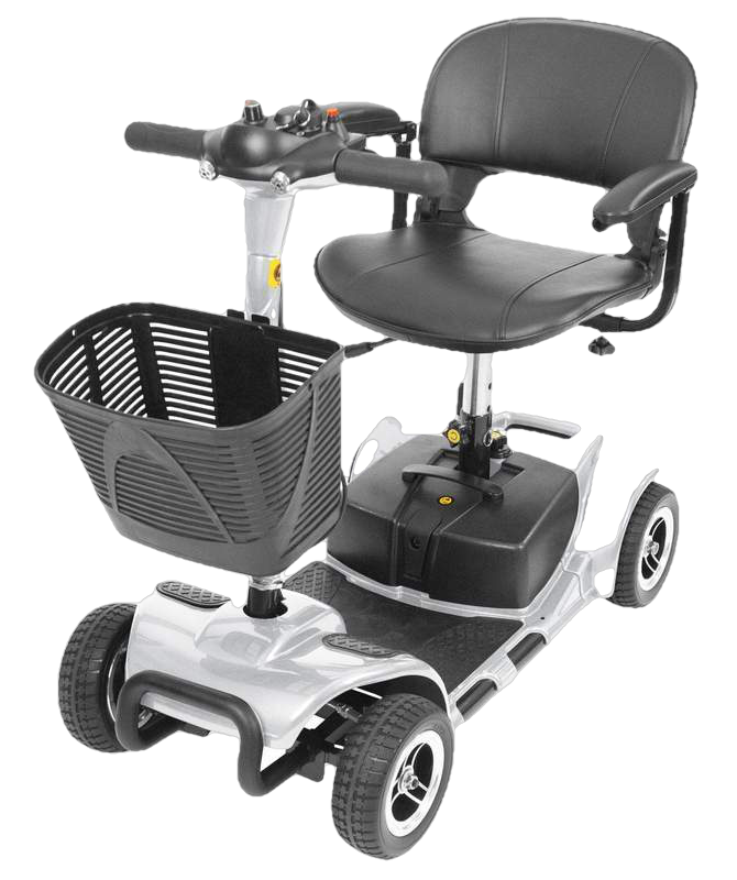 Vive Health MOB1027 4-Wheel Swivel Seat Mobility Scooter Silver New