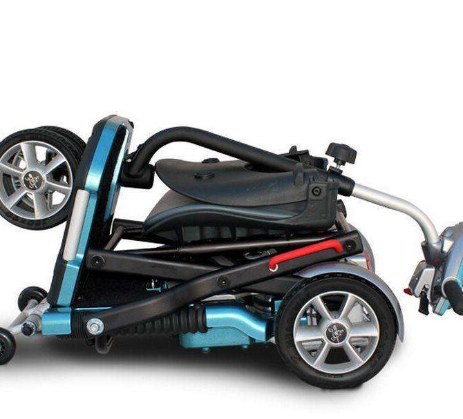 EV Rider Transport AF Automatic Folding Scooter Blue Open Box (Free upgrade to new unit)
