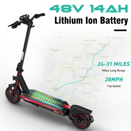 Evercross A1 Adult Electric Scooter - 800 Watt Portable Commuter App Controls