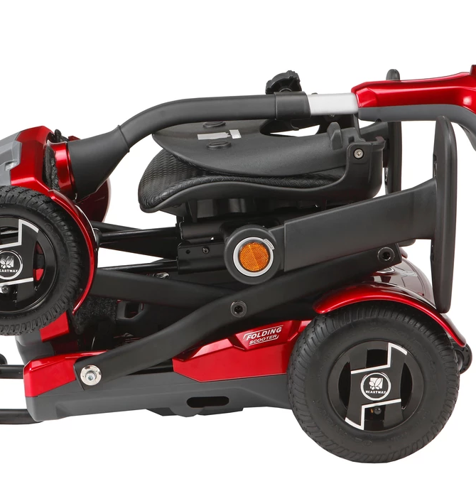 EV Rider Teqno AF S26 Automatic Folding Mobility Scooter Red New