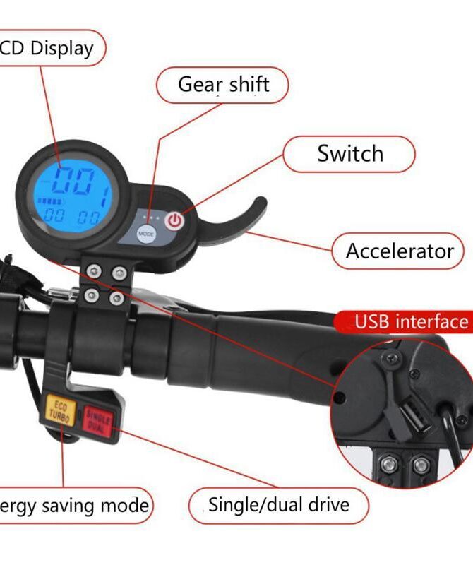 NanRobot D4+2.0 Foldable Lightweight 10" Tires 2000W 23.4ah 52V 28+ MPH Electric Scooter Black New