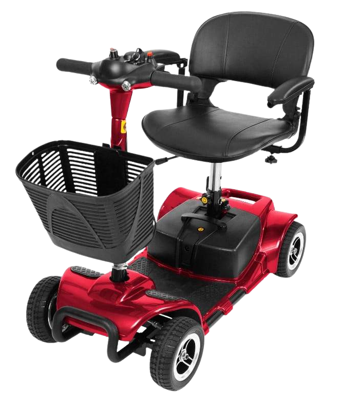 Vive Health MOB1027 4-Wheel Swivel Seat Mobility Scooter Red New