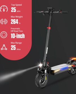 iScooter iX3 Off Road Foldable Electric Scooter 25 Mile Range 25 MPH 800W with App Control New