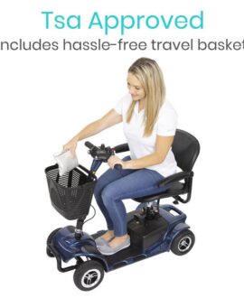 Vive Health MOB1027 4-Wheel Swivel Seat Mobility Scooter Silver New