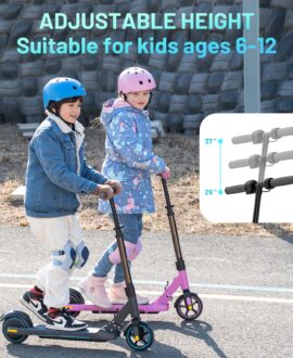 HOVERMAX H06C Electric Scooter for Kids Ages 6-12, 150W Motor Max Speed 9.3 MPH, 5 Miles Range