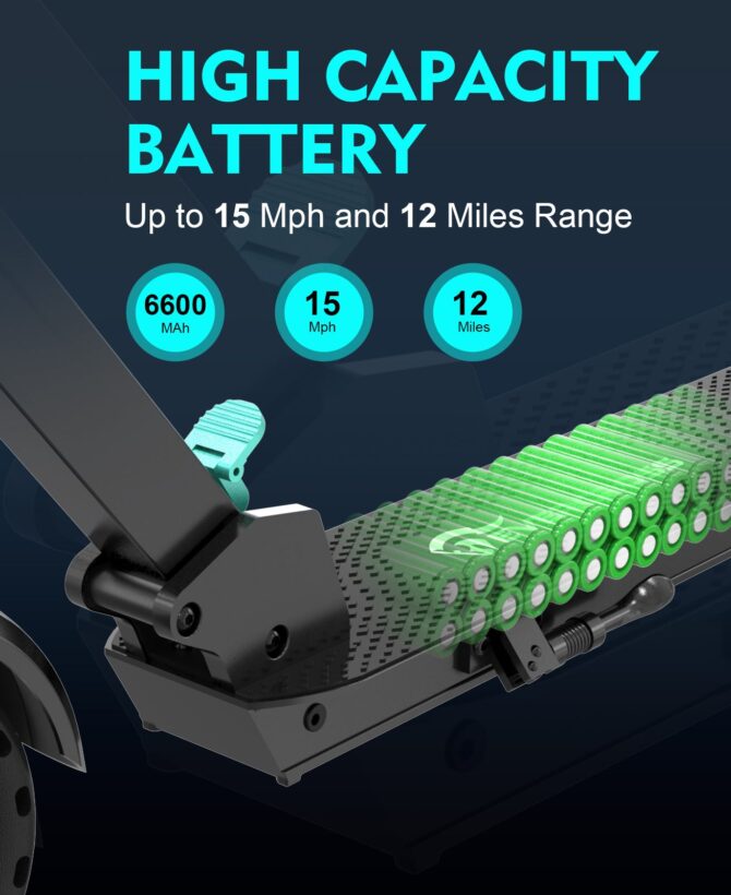 EVERCROSS E8 Electric Scooter - 8" Tires, 350W Motor, Max 15 MPH, 3 Speed Modes, Foldable Commuter