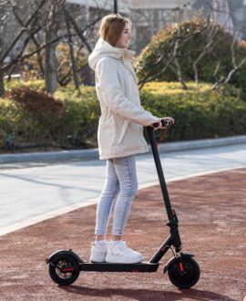 HOVERMAX H85F 350W Electric Scooter, 18.6 MPH, 19 Miles Range, 8.5'' Solid Tires, Foldable with App Control for Adults