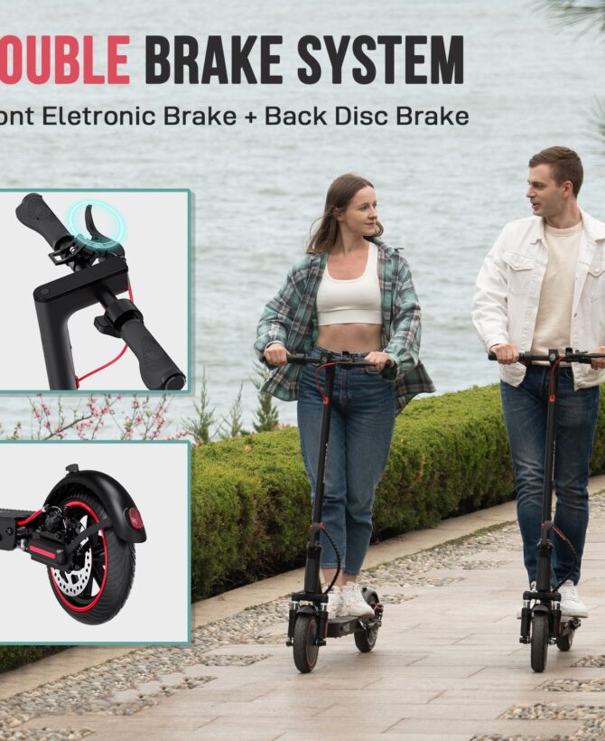 EVERCROSS EV85F Electric Scooter, 350W Motor, Up to 19 MPH & 19 Miles, 8.5'' Solid Tires & APP Control