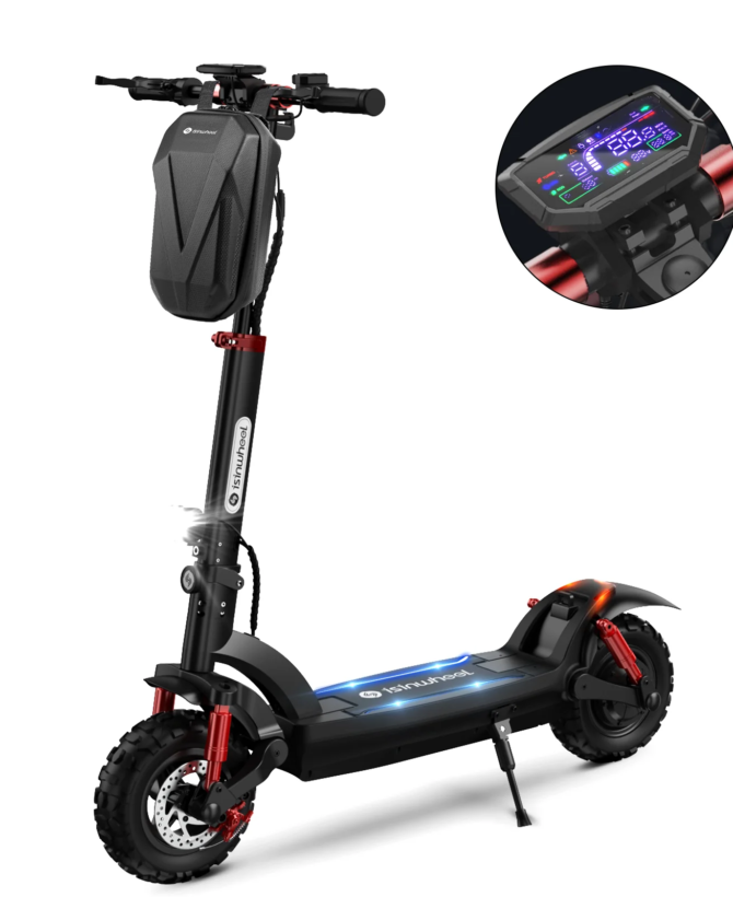 isinwheel GT2 Off Road Electric Scooter 28 Mile Range 28 MPH 800W New