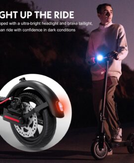 HOVERMAX H85F 350W Electric Scooter, 18.6 MPH, 19 Miles Range, 8.5'' Solid Tires, Foldable with App Control for Adults