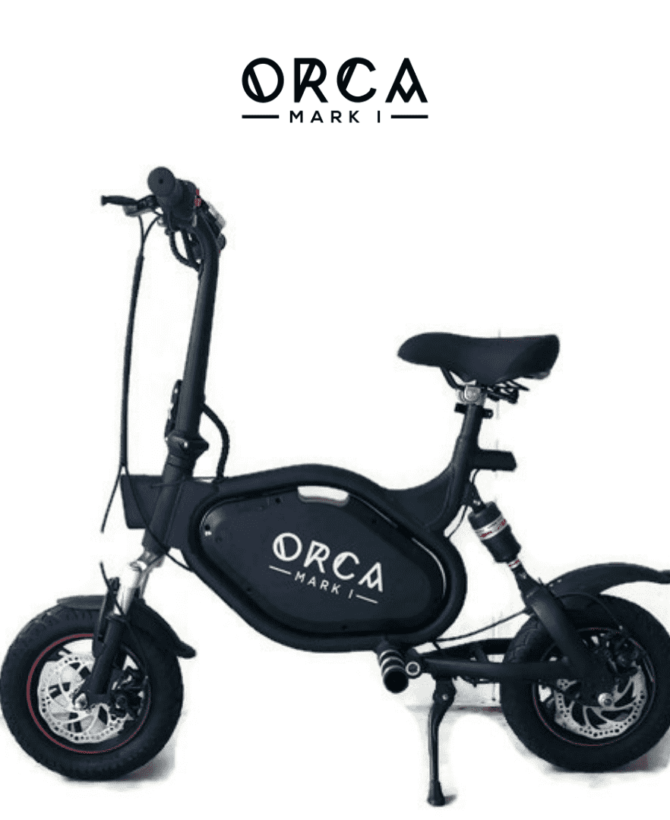 VORO ORCA Mark 48V 500W 21 MPH Foldable Seated Electric Scooter with Alarm System Black New