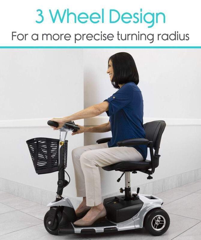 Vive Health MOB1025 3-Wheel Mobility Scooter Red New