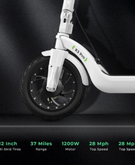 isinwheel X3 Pro Commuter Electric Scooter 37 Mile Range 28 MPH 1200W New