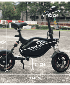 VORO ORCA Mark 48V 500W 21 MPH Foldable Seated Electric Scooter with Alarm System Black New