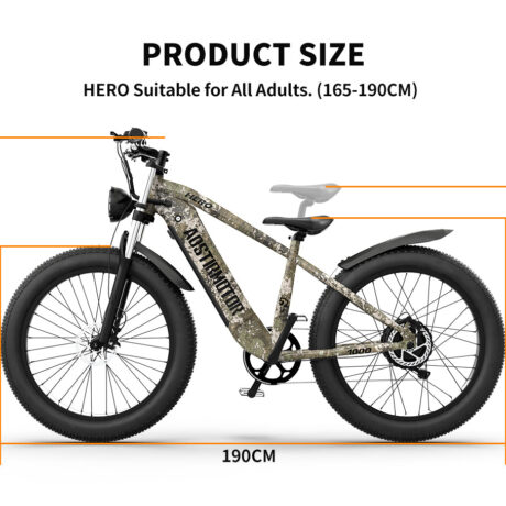 Aostirmotor HERO 1000W 52V Off-Road Fat Tire Electric Bike