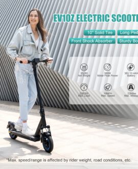 EVERCROSS EV10Z Electric Scooter, 10" Solid Tires & 500W Motor