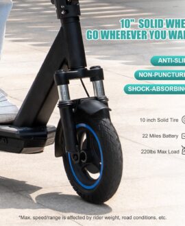 EVERCROSS EV10Z Electric Scooter, 10" Solid Tires & 500W Motor