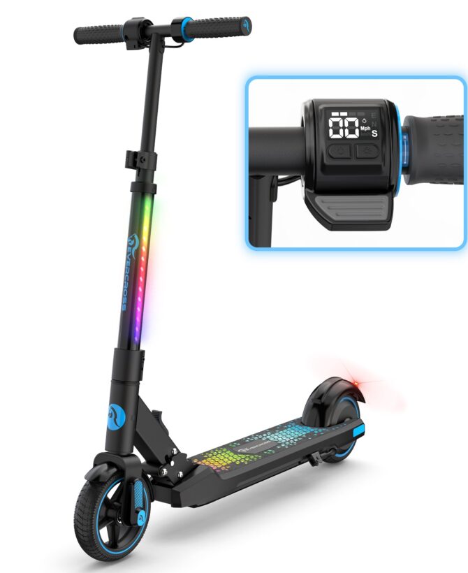 EVERCROSS EV06C Electric Scooter for Kids Ages 6-12, Up to 9.3 MPH & 5 Miles