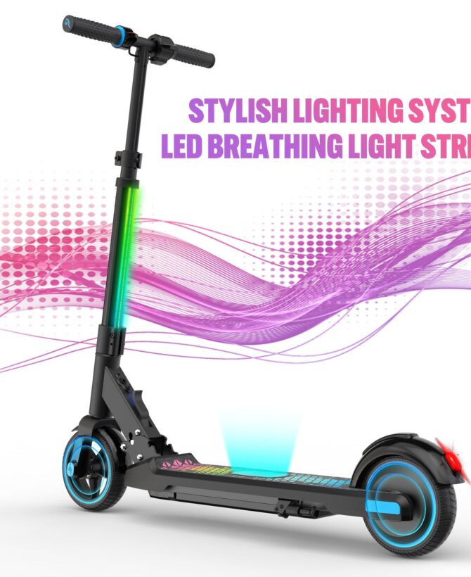 EVERCROSS EV06C Electric Scooter for Kids Ages 6-12, Up to 9.3 MPH & 5 Miles