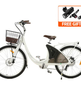 Ecotric Lark 36V/10Ah 500W Electric City Bike with Basket and Rear Rack