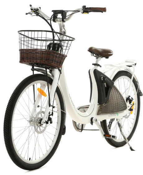 Ecotric Lark 36V/10Ah 500W Electric City Bike with Basket and Rear Rack