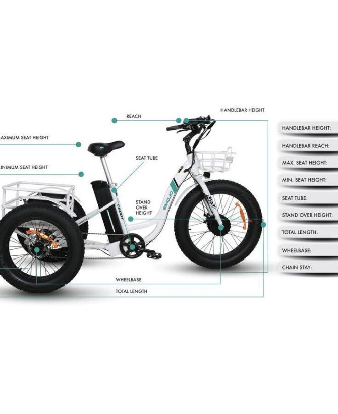 Emojo Caddy 48V/15Ah 500W Fat Tire Electric Trike