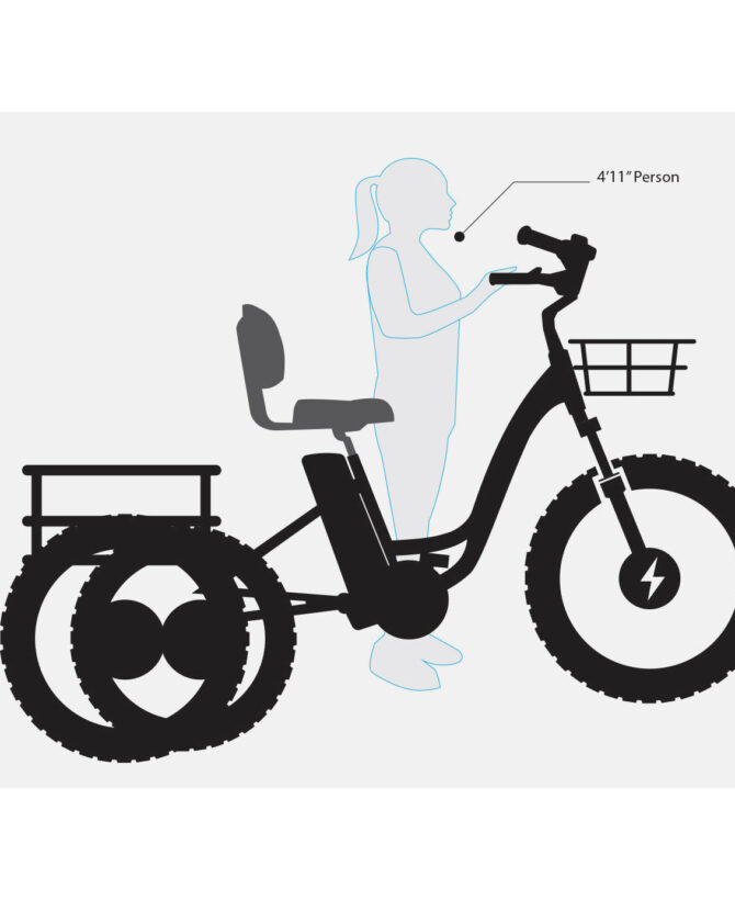 Emojo Caddy Pro 48V/15Ah 500W Fat Tire Electric Trike