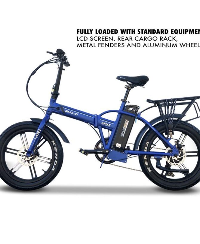 Emojo Lynx Pro Sport 48V/10.4Ah 500W Folding Fat Tire Electric Bike