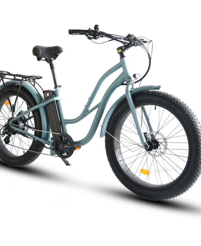 Coastal Cruiser 52V 750W Fat Tire Step Thru-Beach Cruiser Electric Bike