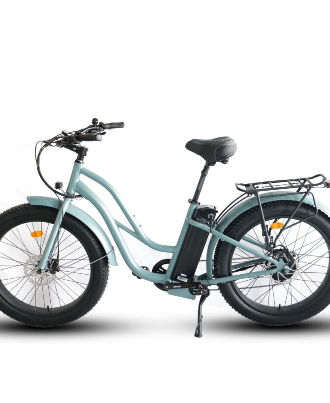 Coastal Cruiser 52V 750W Fat Tire Step Thru-Beach Cruiser Electric Bike