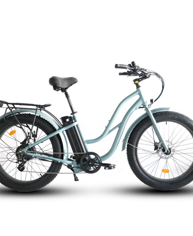 Coastal Cruiser 52V 750W Fat Tire Step Thru-Beach Cruiser Electric Bike