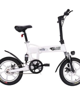 GlareWheel X3 White 36V 7.5Ah 16' Folding Electric City Bike