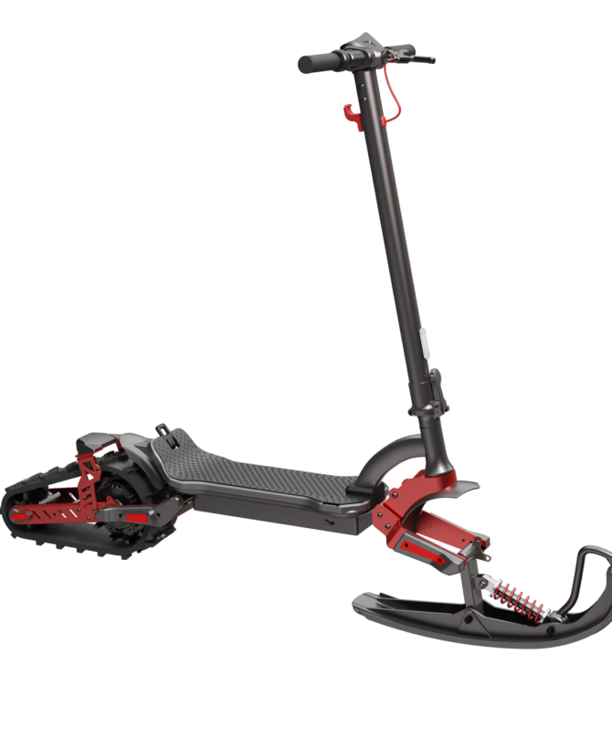 GlareWheel ES-S15 48V/12.5Ah 600W All Terrain Electric Scooter with Ski Convert Kit