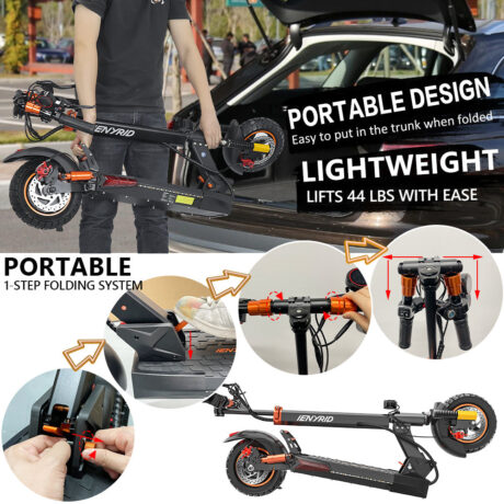 iENYRID M4 Pro S+ Max Electric Scooter with Seat, 800W Off Road Electric Scooter, 48V 20Ah Battery, Long Range 40-75 km, Max Speed 45km/h, 330 Lbs