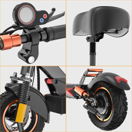 iENYRID M4 Pro S+ Max Electric Scooter with Seat, 800W Off Road Electric Scooter, 48V 20Ah Battery, Long Range 40-75 km, Max Speed 45km/h, 330 Lbs