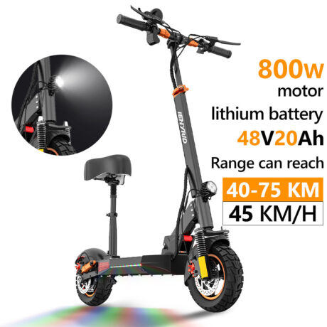 iENYRID M4 Pro S+ Max Electric Scooter with Seat, 800W Off Road Electric Scooter, 48V 20Ah Battery, Long Range 40-75 km, Max Speed 45km/h, 330 Lbs