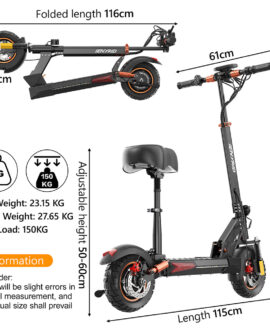 iENYRID M4 Pro S+ Electric Scooter with Seat, 800W Off Road Electric Scooter, 48V 16Ah Battery, Long Range 31 Miles, Max Speed 28 Mph, Payload 330Lbs