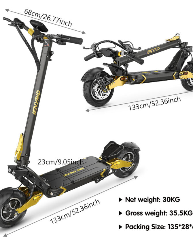 iENYRID ES30 Fast Electric Scooter with 2400W Motor, Dual Motor E-scooter with NFC Unlock, 52V 20Ah Battery, Max Speed 60 Km/h, 70 KM Range