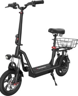 iScooter i12 Foldable Electric Scooter 21 Mile Range 15 MPH 500W with Seat and Basket New