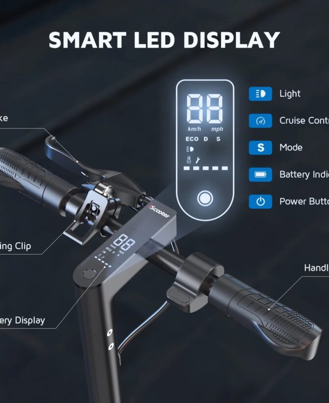 iScooter i9S Foldable Electric Scooter 18 Mile Range 21 MPH 500W New