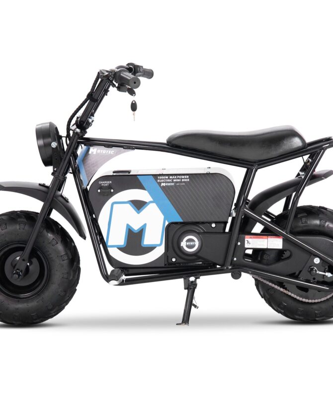 MotoTec 48v 1000w Electric Powered Mini Bike Black