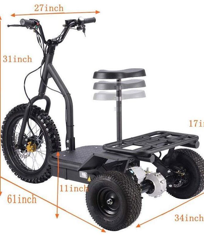 MotoTec 48V/12Ah 1200W  Electric Trike