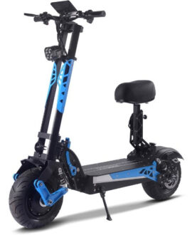 MotoTec Switchblade 60v 4000w Lithium Electric Scooter Blue