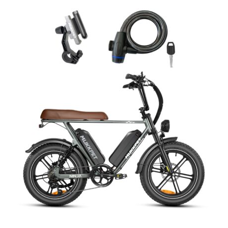 Mukkpet Ninja Moped 48V/15Ah 750W Fat Tire Electric Bike