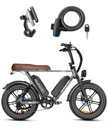 Mukkpet Ninja Moped 48V/15Ah 750W Fat Tire Electric Bike