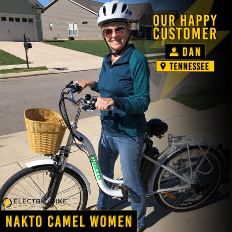 Nakto Camel Women 36V/10Ah 350W Cruiser Electric Bike With Plastic Basket